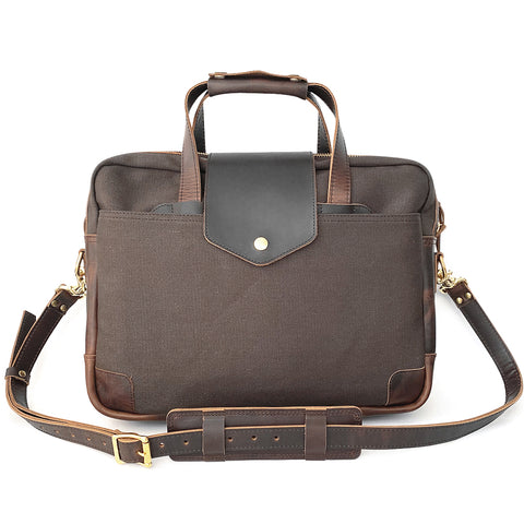 Adventure Series Explorer Canvas & Leather Briefcase